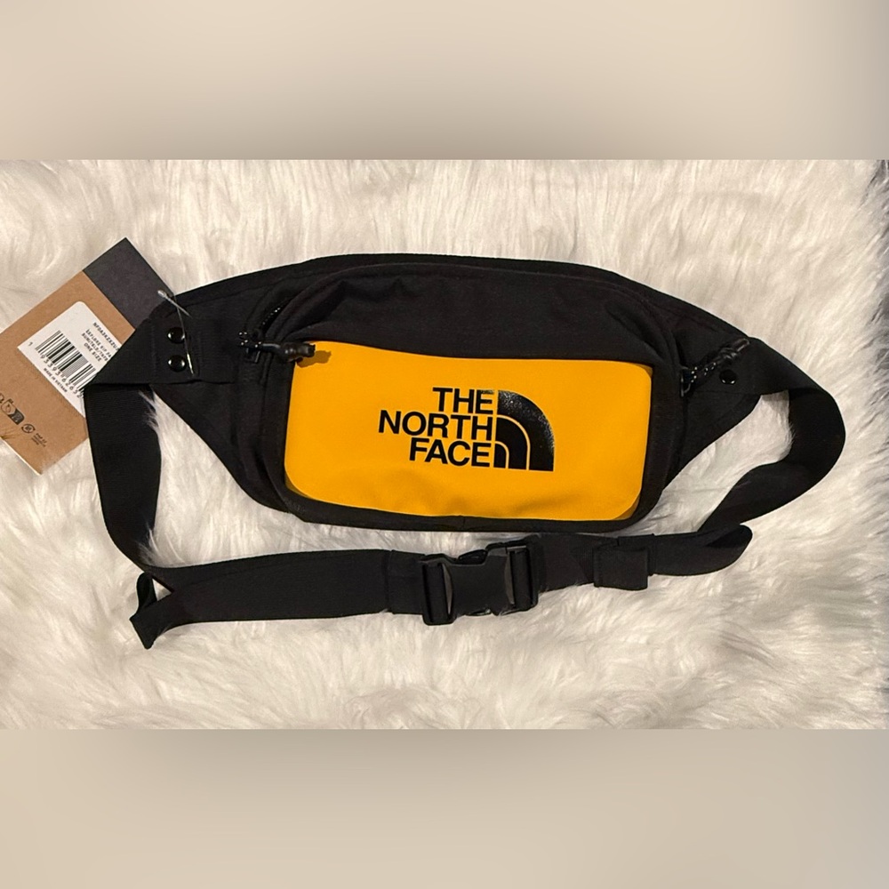 The North Face Men's Black and Yellow Belt Bag